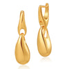 1 Pair Lady Water Droplets Plating Copper Drop Earrings