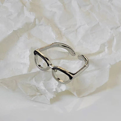 Novelty Glasses Metal Wholesale Open Rings