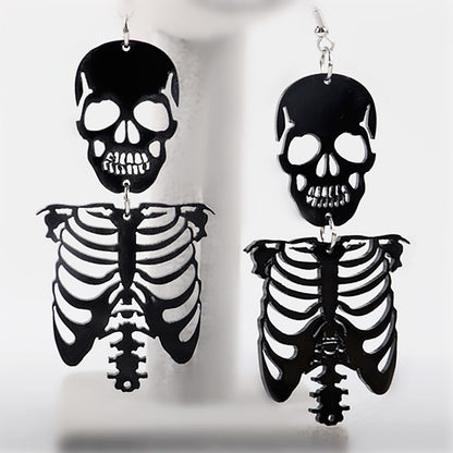 1 Pair Punk Skull Arylic Earrings