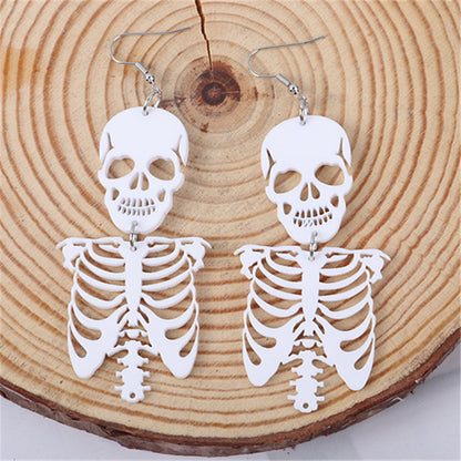 1 Pair Punk Skull Arylic Earrings