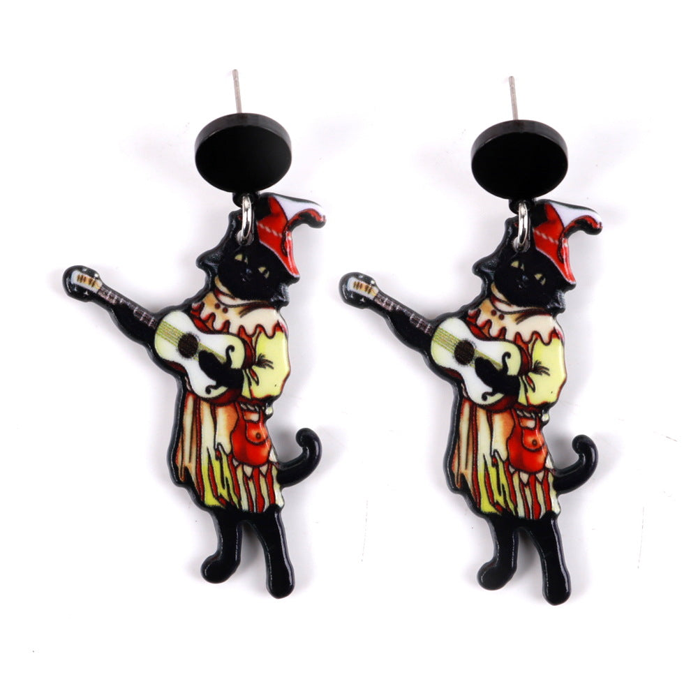 1 Pair Cute Funny Animal Arylic Drop Earrings