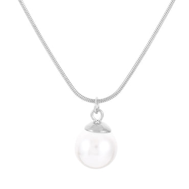 Lady Pearl Stainless Steel Plating 18k Gold Plated Pendant Necklace