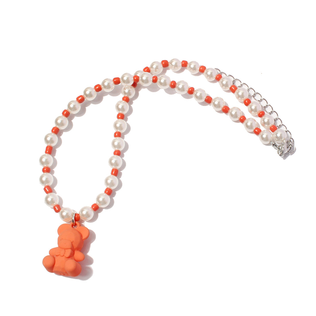 Cute Simple Style Bear Imitation Pearl Beaded Women's Necklace