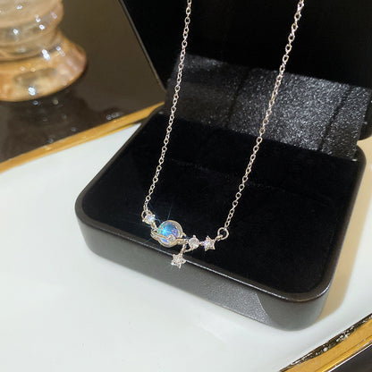 Simple Style Heart Shape Flower Bow Knot Titanium Steel Copper Plating Inlay Artificial Gemstones Pendant Necklace