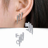 1 Pair Classic Style Geometric Inlay Copper Zircon Ear Studs