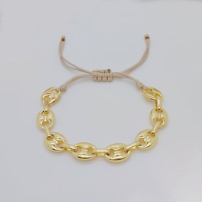 Basic Geometric 18k Gold Plated Soft Clay Copper Wholesale Bracelets