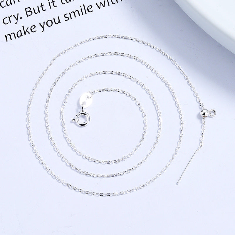 Simple Style Solid Color Sterling Silver Plating Necklace