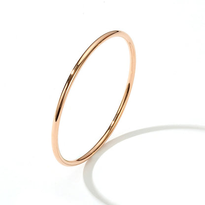 Simple Style Solid Color Titanium Steel Bangle In Bulk