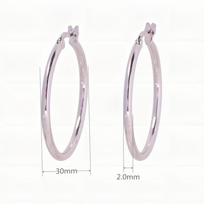 1 Pair Simple Style Geometric Solid Color Plating Sterling Silver White Gold Plated Gold Plated Earrings