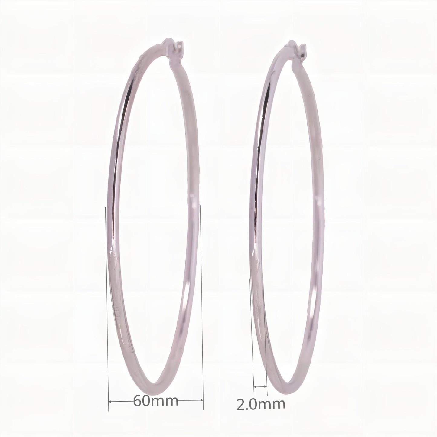 1 Pair Simple Style Geometric Solid Color Plating Sterling Silver White Gold Plated Gold Plated Earrings