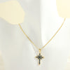 Simple Style Cross Copper 18k Gold Plated Zircon Pendant Necklace In Bulk