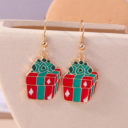 1 Set 1 Pair Casual Streetwear Christmas Tree Santa Claus Zinc Alloy Drop Earrings