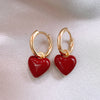 1 Pair Elegant Romantic Sweet Heart Shape Plating Stainless Steel Copper Gold Plated Earrings