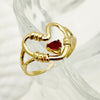 Simple Style Roman Style Heart Shape Stainless Steel Plating Inlay Zircon Gold Plated Open Rings