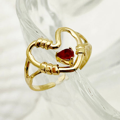 Simple Style Roman Style Heart Shape Stainless Steel Plating Inlay Zircon Gold Plated Open Rings