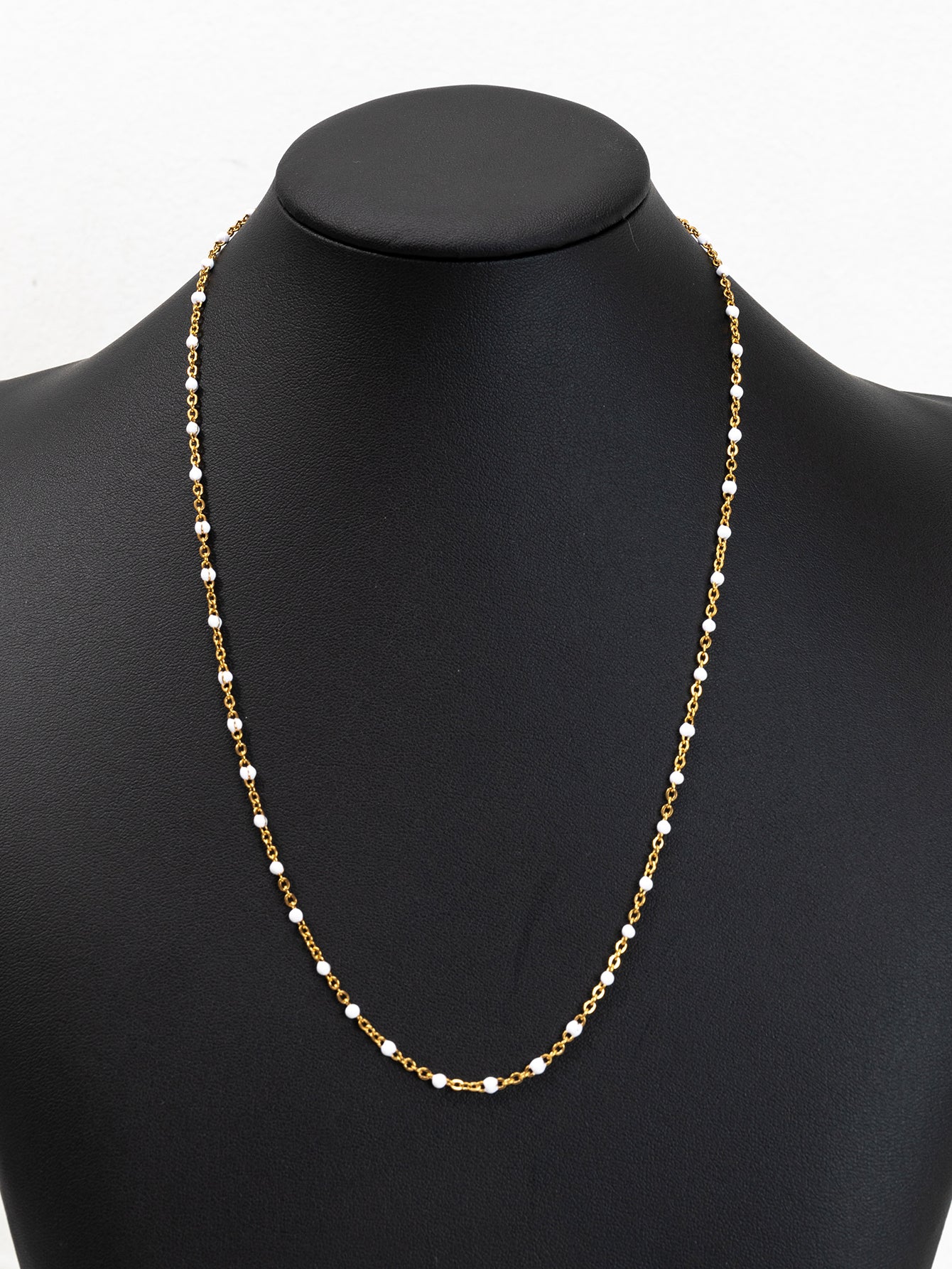 Shiny Solid Color Stainless Steel Chain Necklace