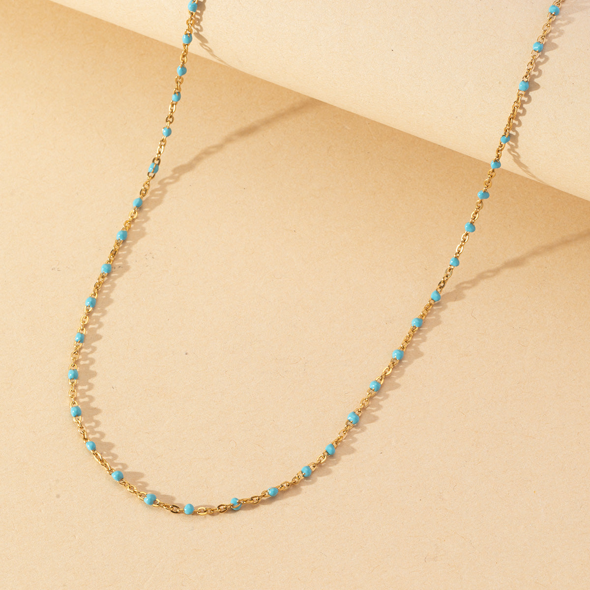 Shiny Solid Color Stainless Steel Chain Necklace