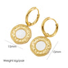 1 Pair Modern Style Star Eye Plating Inlay Stainless Steel Zircon 14k Gold Plated Earrings