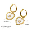 1 Pair Modern Style Star Eye Plating Inlay Stainless Steel Zircon 14k Gold Plated Earrings