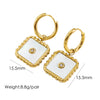 1 Pair Modern Style Star Eye Plating Inlay Stainless Steel Zircon 14k Gold Plated Earrings