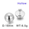 3 Pairs Elegant Cute Round Stainless Steel Ear Studs