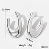 1 Pair Simple Style C Shape Plating Stainless Steel 14k Gold Plated White Gold Plated Gold Plated Ear Studs