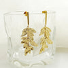 1 Pair Vintage Style Leaves Plating Stainless Steel Gold Plated Drop Earrings