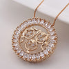 Ig Style Simple Style Cartoon Character Copper Gold Plated Zircon Pendant Necklace In Bulk