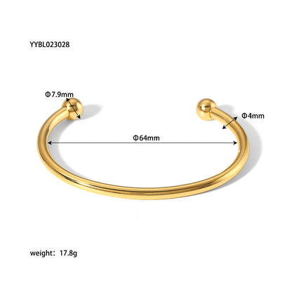 Elegant Streetwear Animal Leaf 304 Stainless Steel 18K Gold Plated Wristband Bangle In Bulk