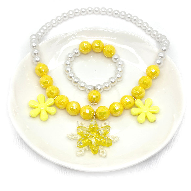 Simple Style Shell Plastic Resin Beaded Women's Bracelets Earrings Necklace