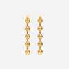 1 Pair Commute Solid Color Plating Stainless Steel Gold Plated Drop Earrings