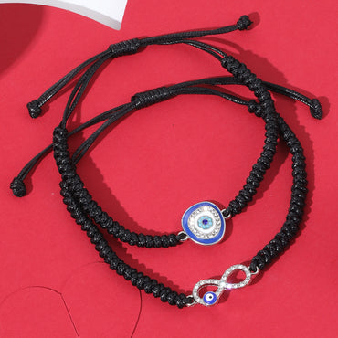 Novelty Infinity Alloy Inlay Artificial Diamond Women's Bracelets