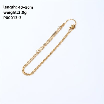 Ig Style Simple Style Universe Starry Sky Stainless Steel Copper Plating Inlay Zircon Gold Plated Charms Necklace