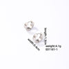 1 Pair Simple Style Solid Color Plating Inlay 304 Stainless Steel Copper Zircon Silver Plated Earrings