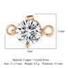 Classic Style Round Heart Shape Copper Inlay Crystal Glass Charms