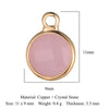 Classic Style Round Heart Shape Copper Inlay Crystal Glass Charms