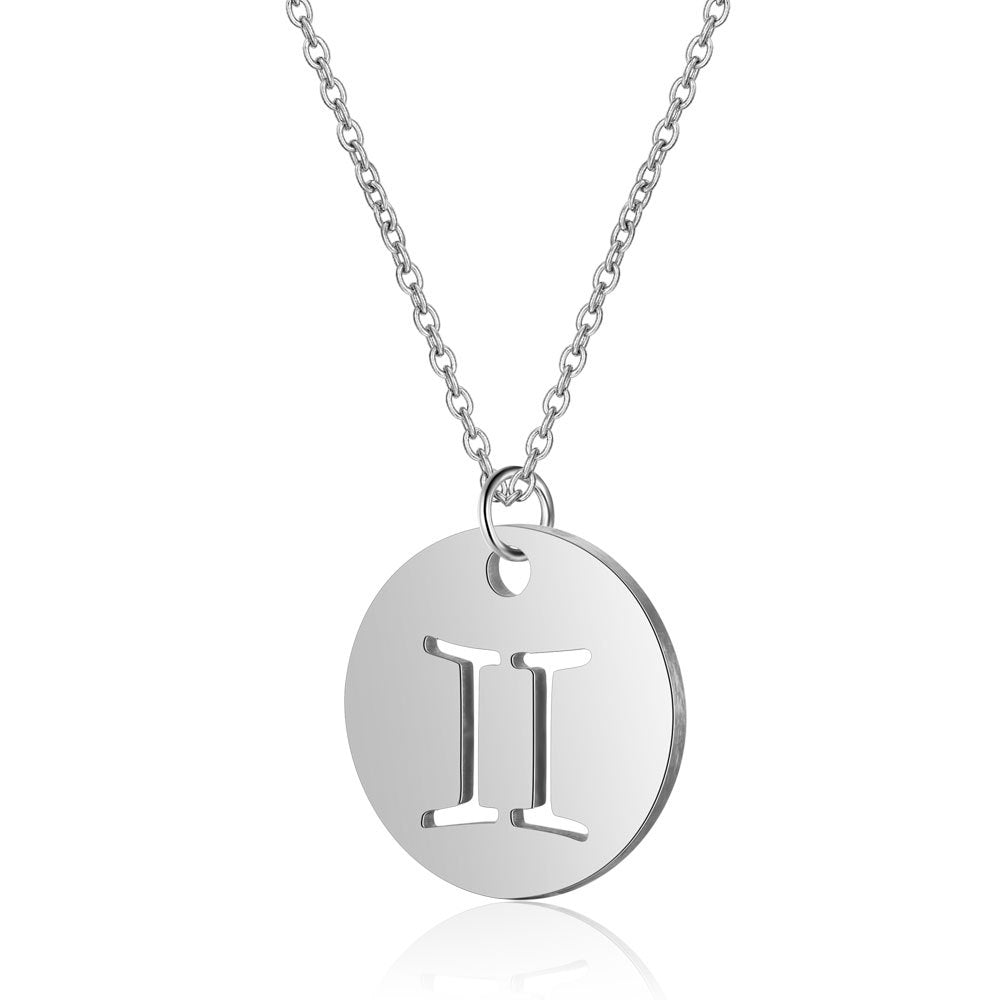 Simple Style Constellation Stainless Steel Pendant Necklace In Bulk