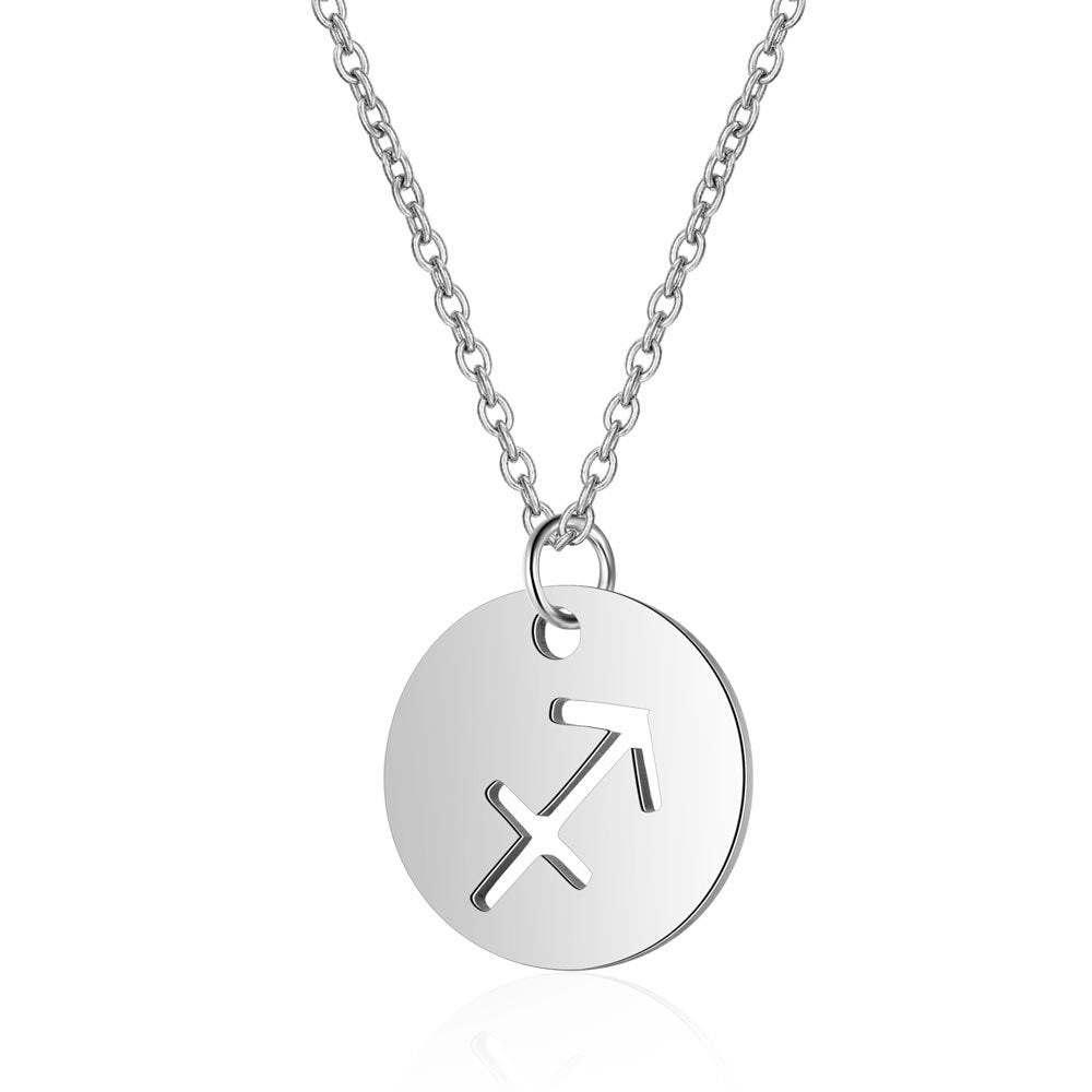 Simple Style Constellation Stainless Steel Pendant Necklace In Bulk