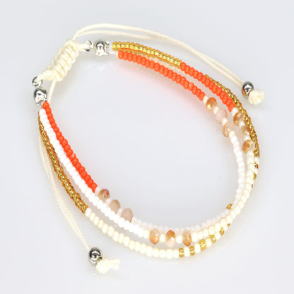 Casual Color Block Crystal Seed Bead Unisex Bracelets