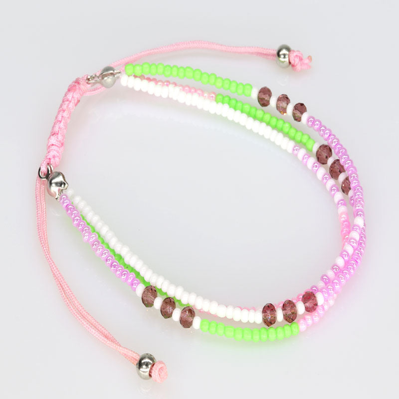 Casual Color Block Crystal Seed Bead Unisex Bracelets