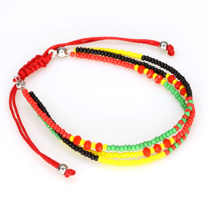 Casual Color Block Crystal Seed Bead Unisex Bracelets