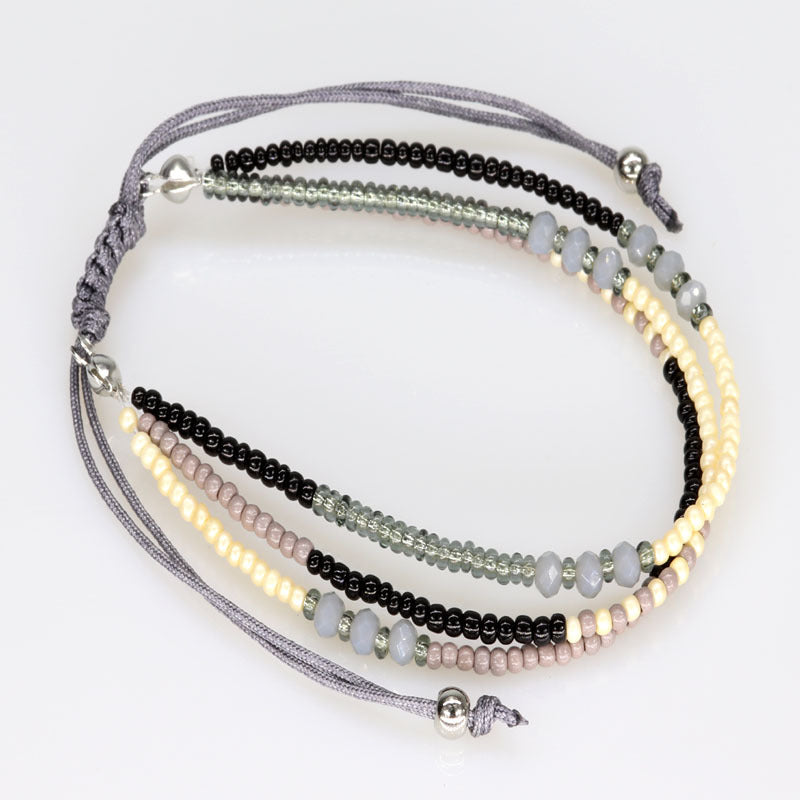 Casual Color Block Crystal Seed Bead Unisex Bracelets