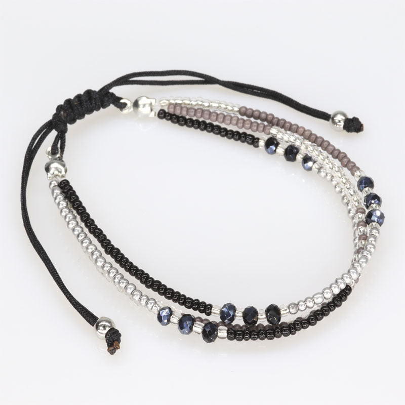 Casual Color Block Crystal Seed Bead Unisex Bracelets