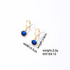 1 Pair Casual Sweet Simple Style Round Plating Inlay Copper Zircon Gold Plated Drop Earrings