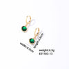 1 Pair Casual Sweet Simple Style Round Plating Inlay Copper Zircon Gold Plated Drop Earrings