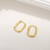 1 Pair Simple Style C Shape Plating Inlay Copper Zircon Hoop Earrings Ear Studs