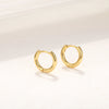 1 Pair Simple Style C Shape Plating Inlay Copper Zircon Hoop Earrings Ear Studs