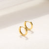 1 Pair Simple Style C Shape Plating Inlay Copper Zircon Hoop Earrings Ear Studs