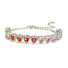 Sweet Heart Shape Copper Inlay Zircon Bracelets Necklace