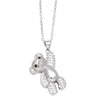 Cute Fashion Simple Style Little Bear Copper 18k Gold Plated Zircon Pendant Necklace In Bulk